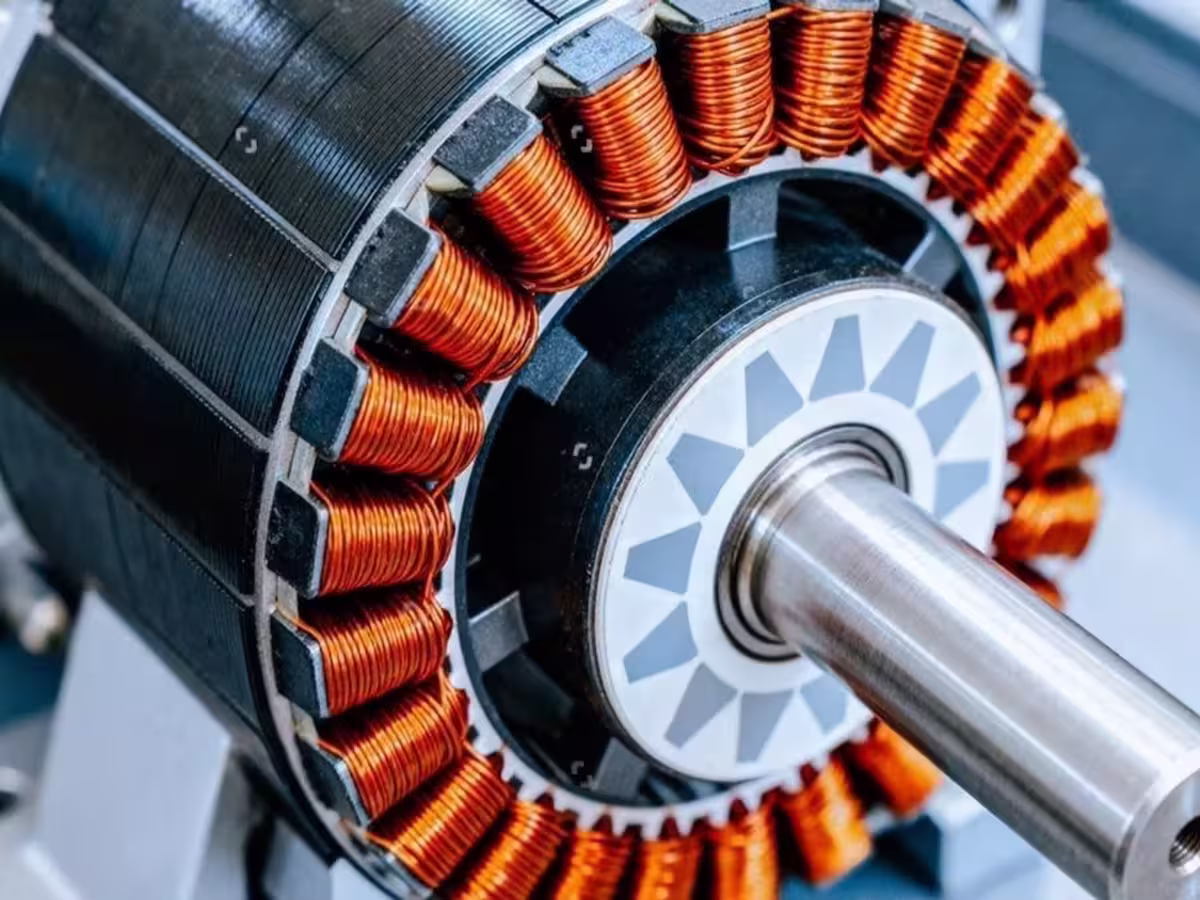 Precision electric motor stator rewinding with copper coils